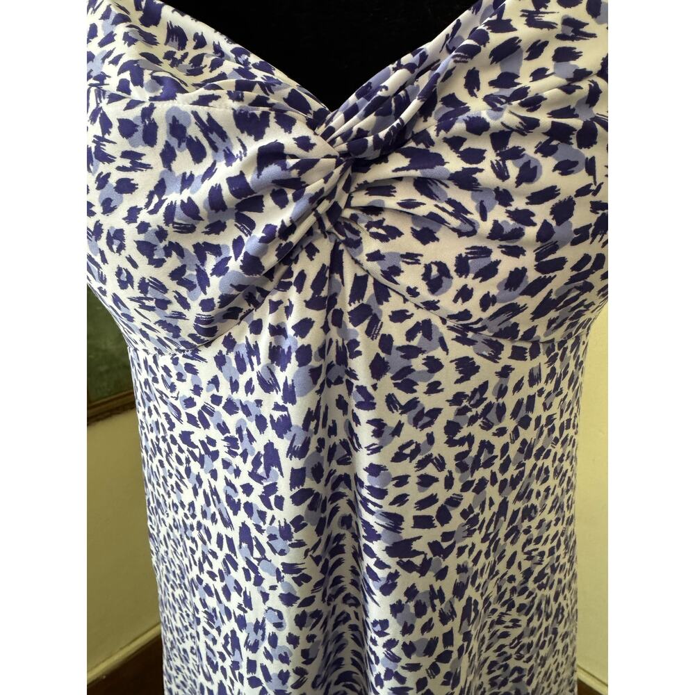 Alfani Intimates Purple Animal Print Twist Front Chemise Dress Size M - Picture 2 of 11
